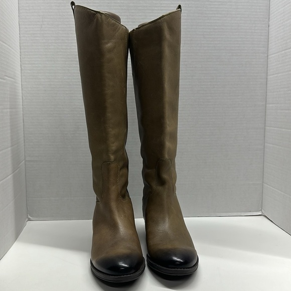 Sam Edelman Penny Boots Leather Tall Riding Boot Ombre Taupe Brown Size 6.5 - Picture 3 of 10